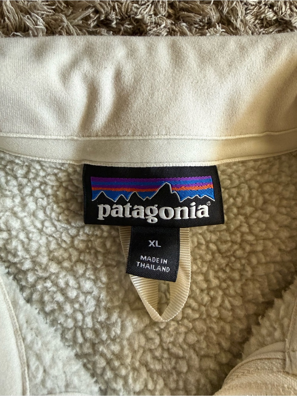 Patagonia Cream Quarter-Zip Fleece Pullover - Picture 3 of 8